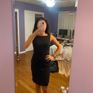 Banana republic navy lace dress